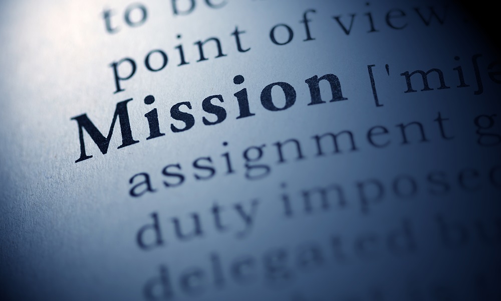 The word Mission shown in a printed dictionary.